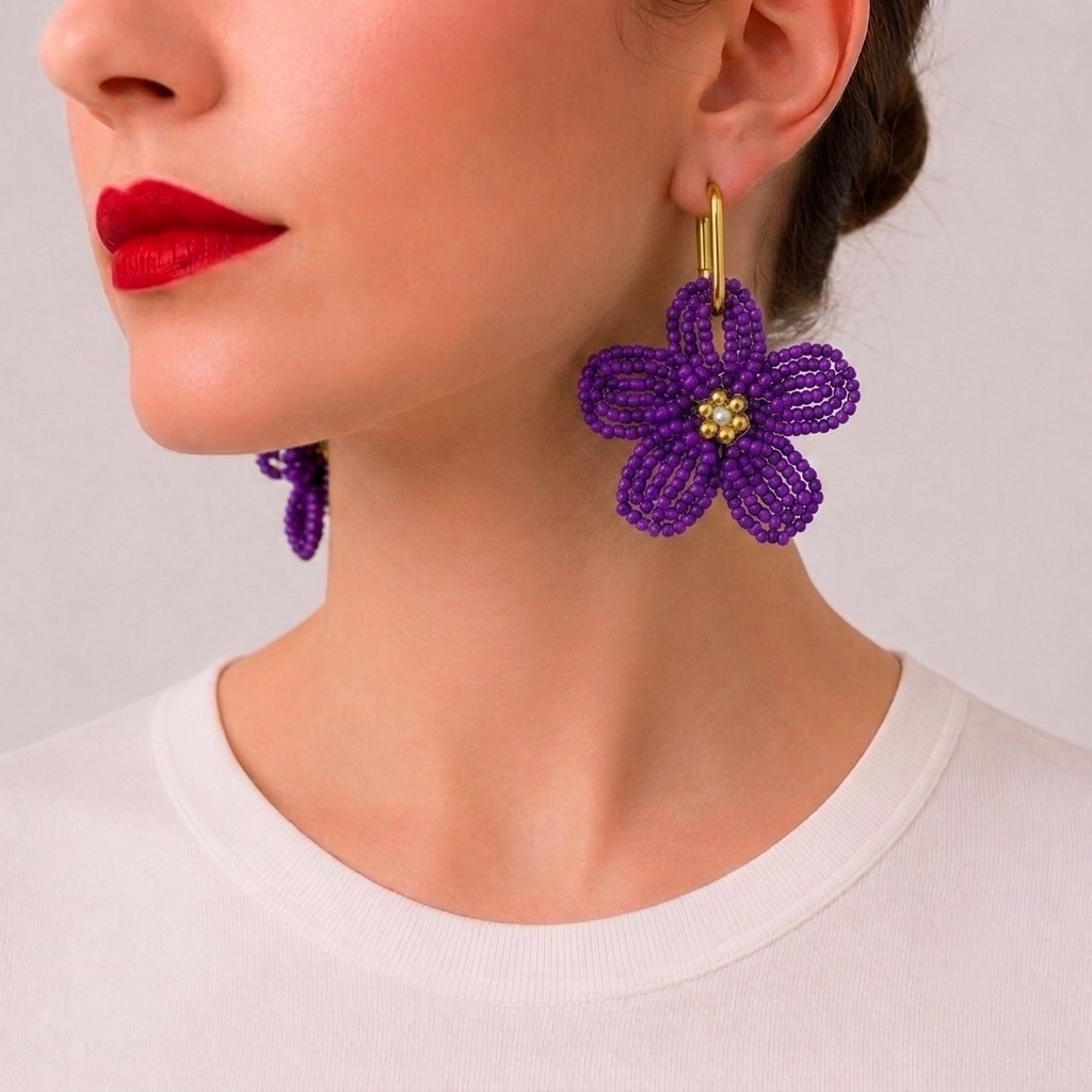 Ginette — Boucles d'oreilles faites main | Perle Moi Ça