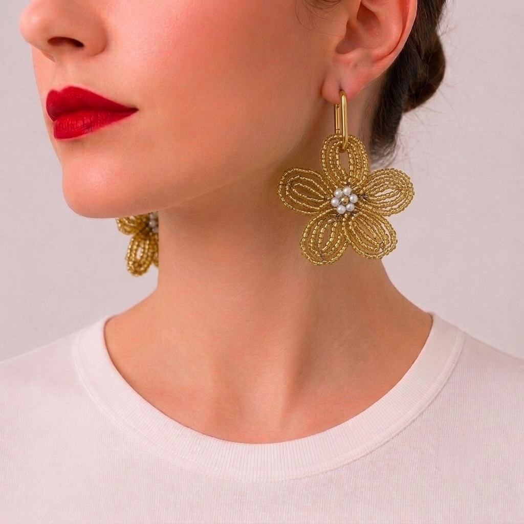 Ginette — Boucles d'oreilles faites main | Perle Moi Ça